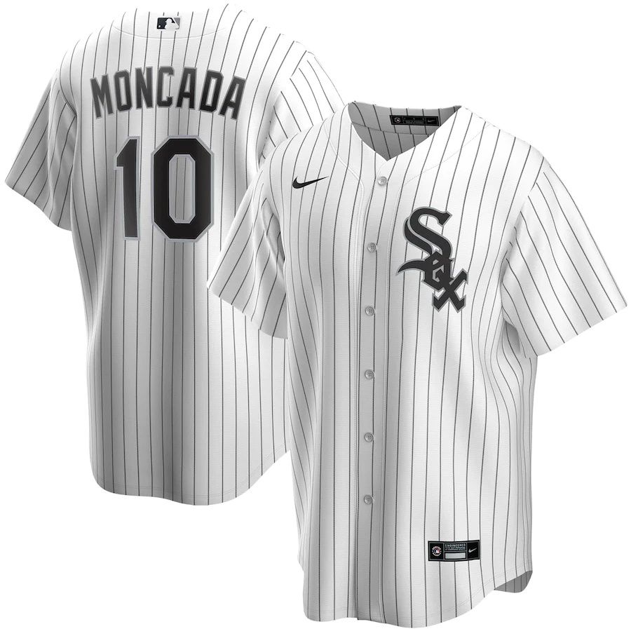 Youth Chicago White Sox #10 Yoan Moncada Nike White Home Replica Player MLB Jerseys->youth mlb jersey->Youth Jersey